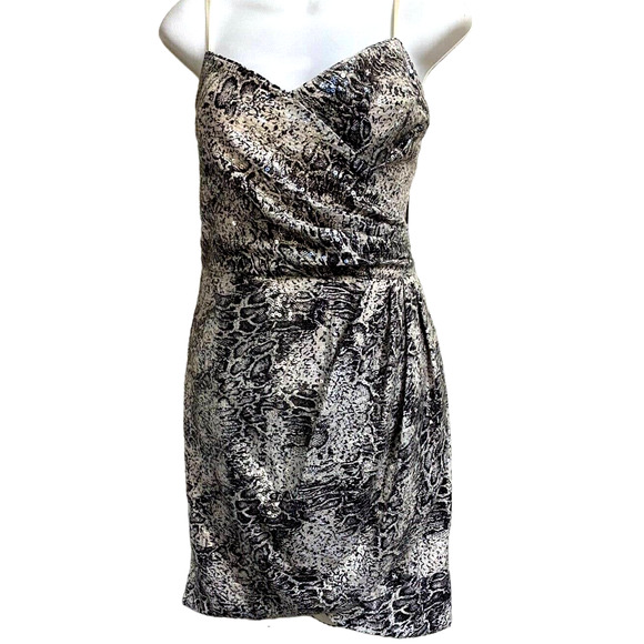 NWT~Oleg Cassini Snake Skin Fully Sequined Party Occasion Dress~14 - Picture 4 of 7
